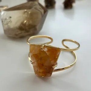 Brass and 18K Gold Overlay Golden Healer Bracelet